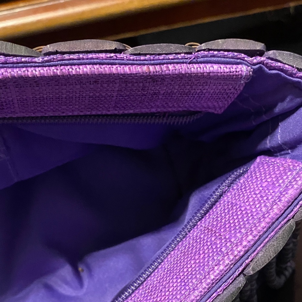 Purple Beaded Women's Bag - Picture 10 of 16